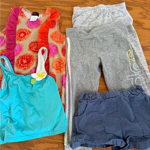 Lot of 5 girls size 6 clothes mixed assorted pants shorts
